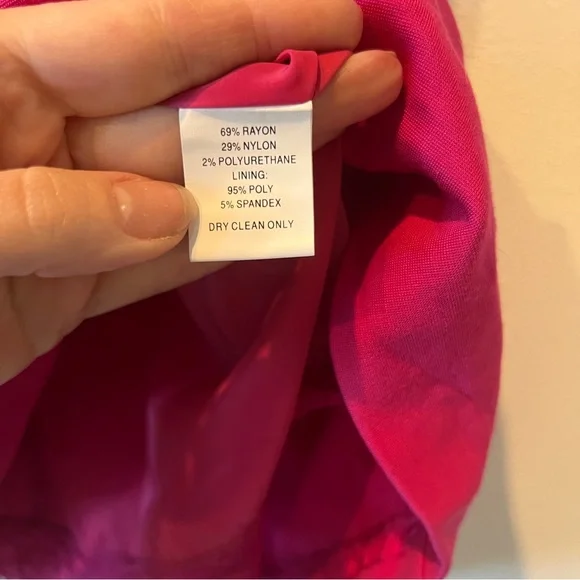 Trina Turk Cage Neck Sleeveless Color Block Black and Pink Midi Dress - Picture 7 of 10